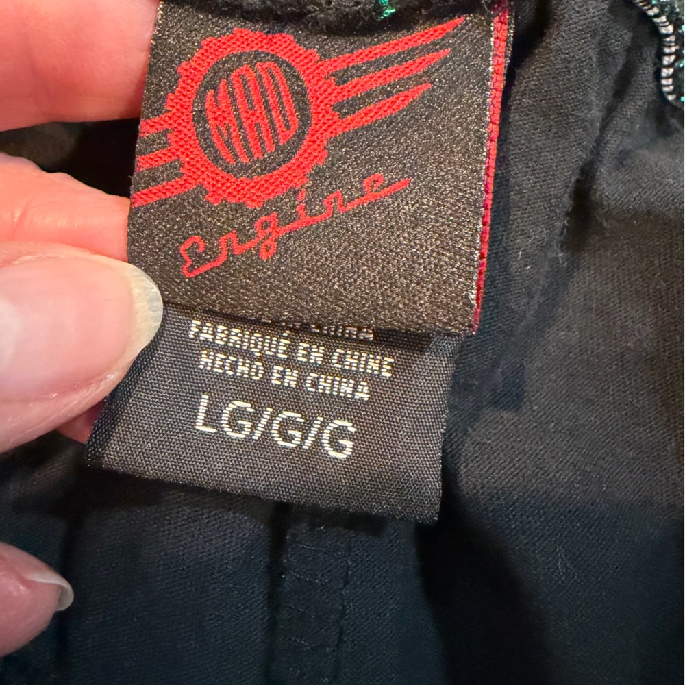 Mad Engine “Feelin’ Lucky” Graphic Jogger Lounge Pants Black Green Size L - Picture 6 of 9